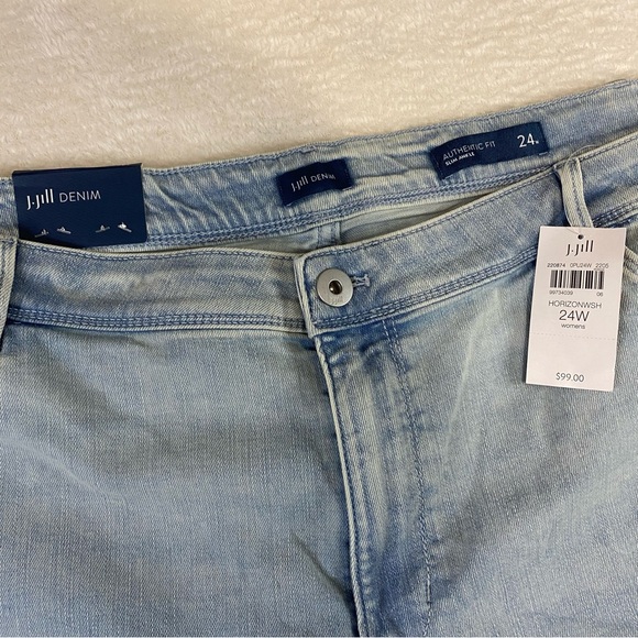 New J. Jill Jeans Women's 24 Authentic Fit Slim Ankle Horizon Wash Blue Denim - Picture 3 of 10